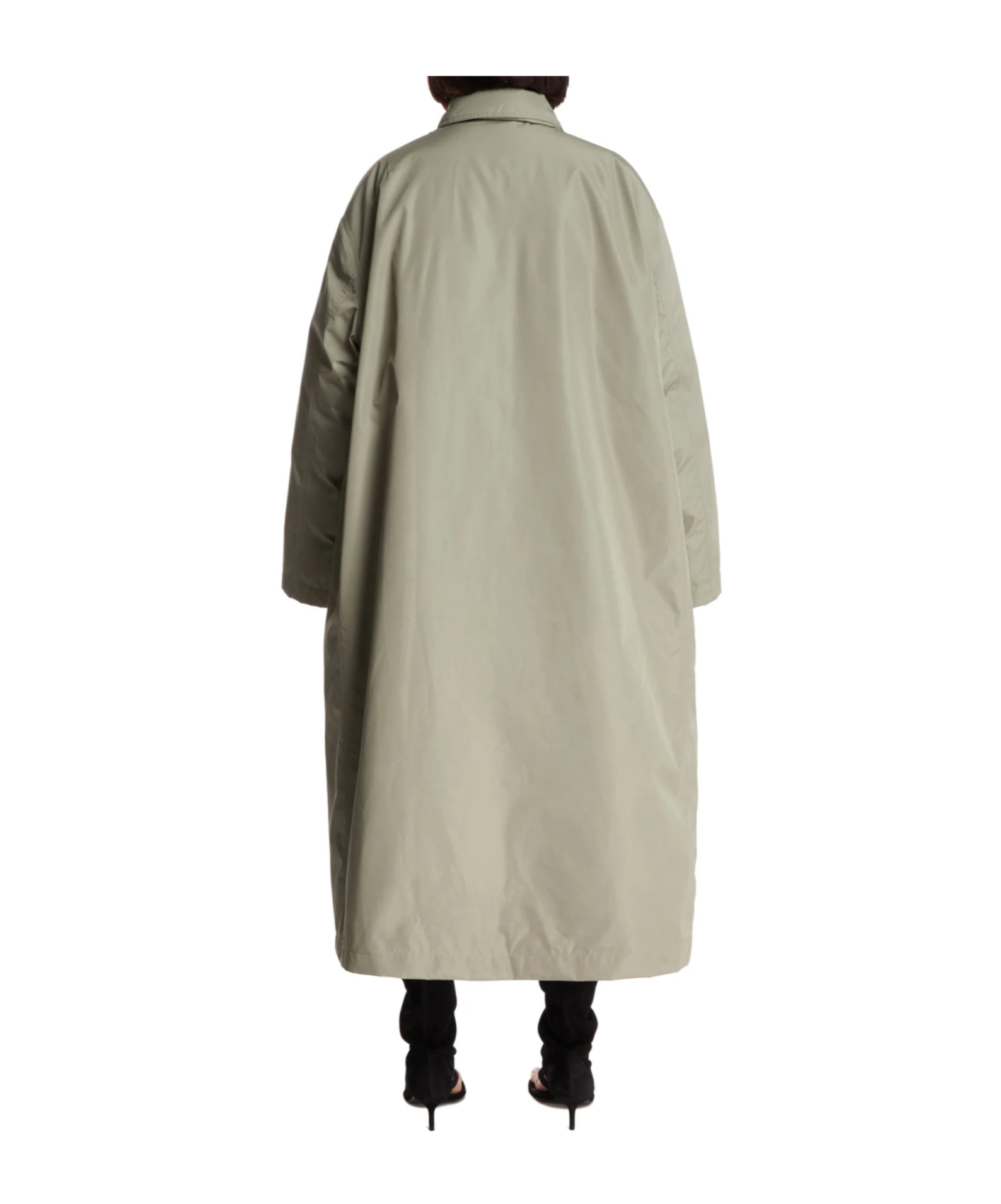 Jil Sander Oversized Long Coat In Green