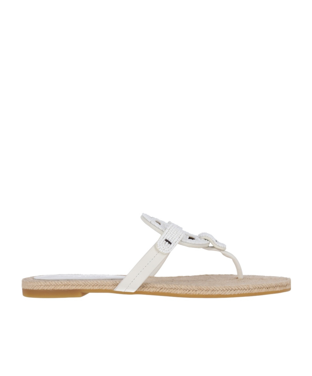Tory Burch Flat Flip-flops In White