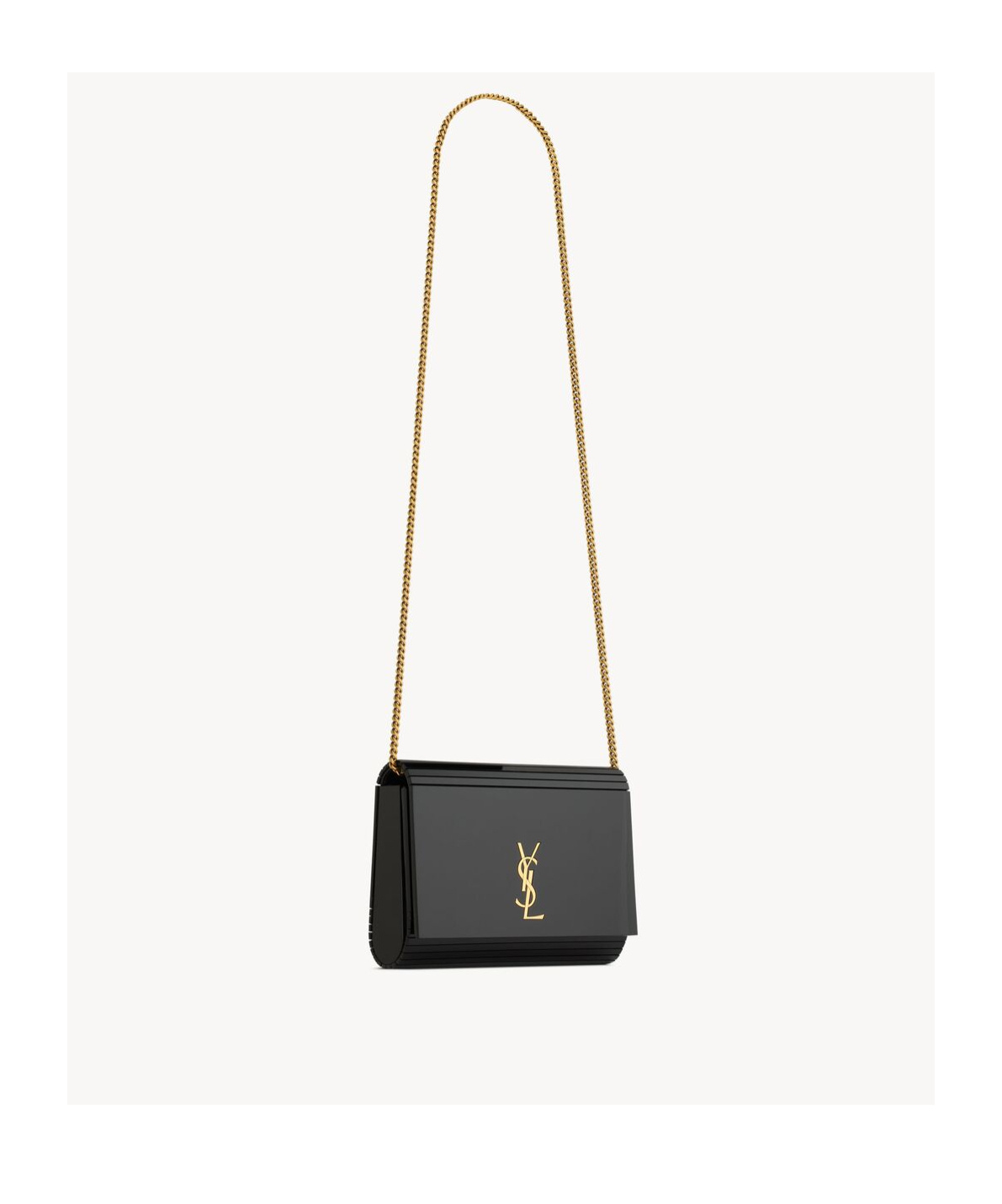 Saint Laurent Vicky Minaudière In Plexiglas