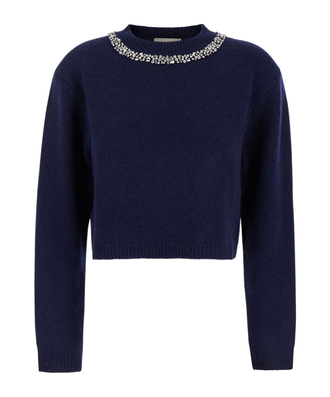Semicouture Crystal-embellished Sweater In Black