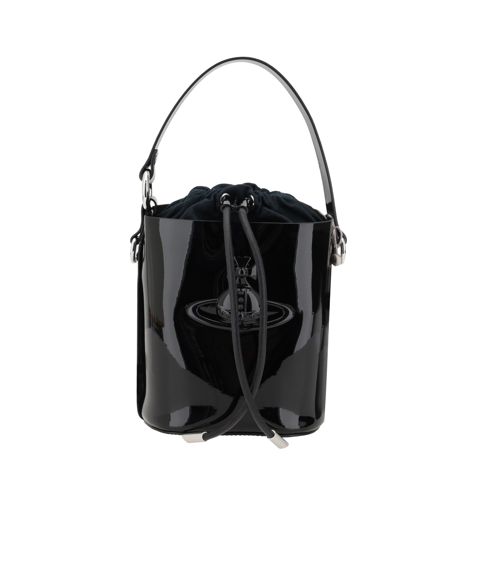 Vivienne Westwood Daisy Drawstring Bucket Bag In Black