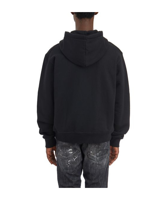 Dsquared2 Sweatshirt With Hoodie And Zip In Black
