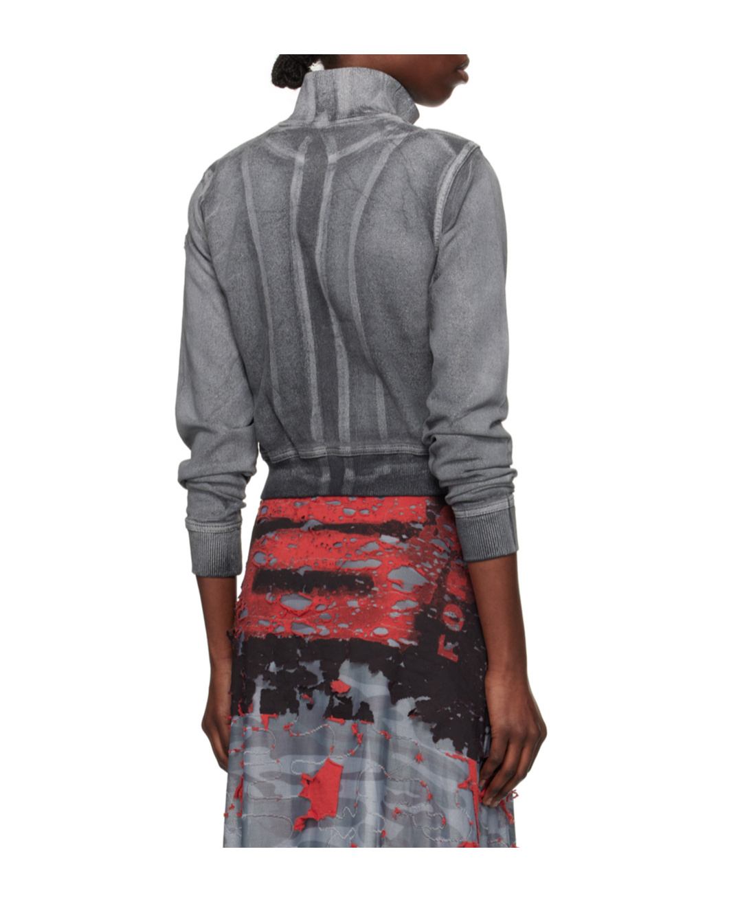 Diesel D-emy-s Track Jacket In Gray