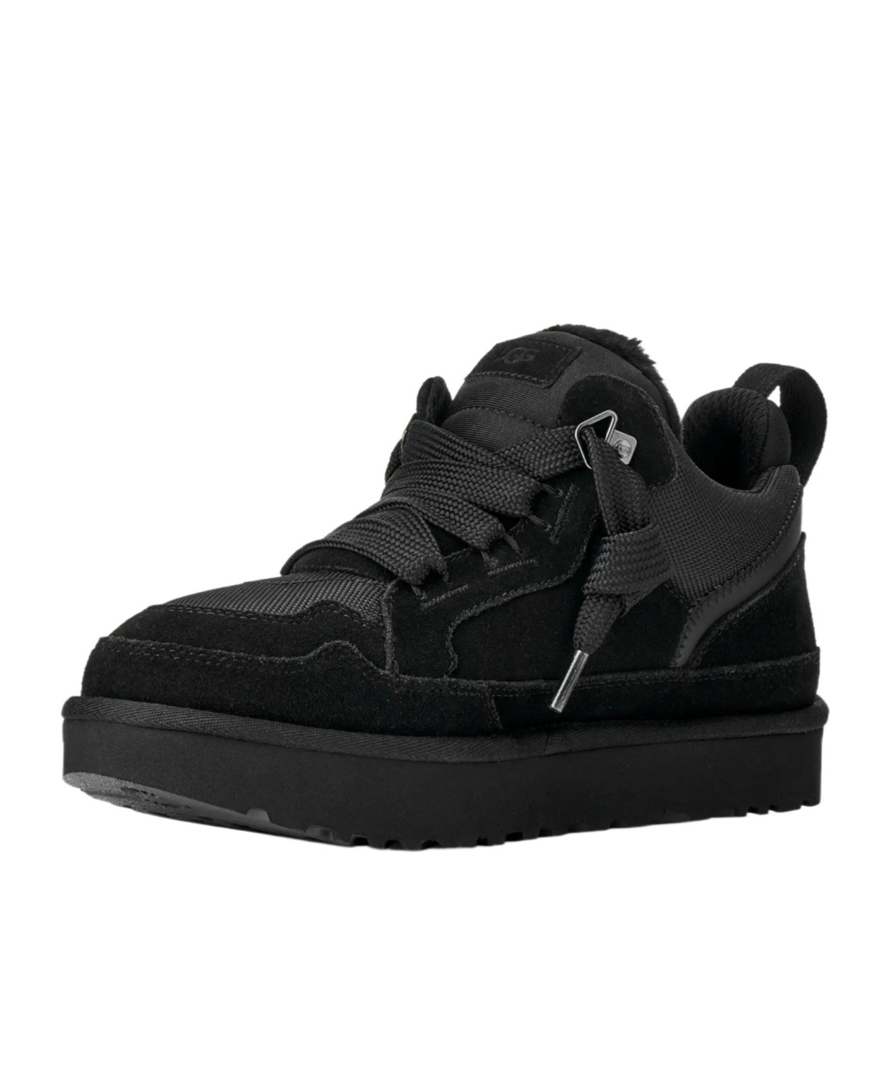 Ugg Black Suede And Mesh Lowmel Sneakers In Black