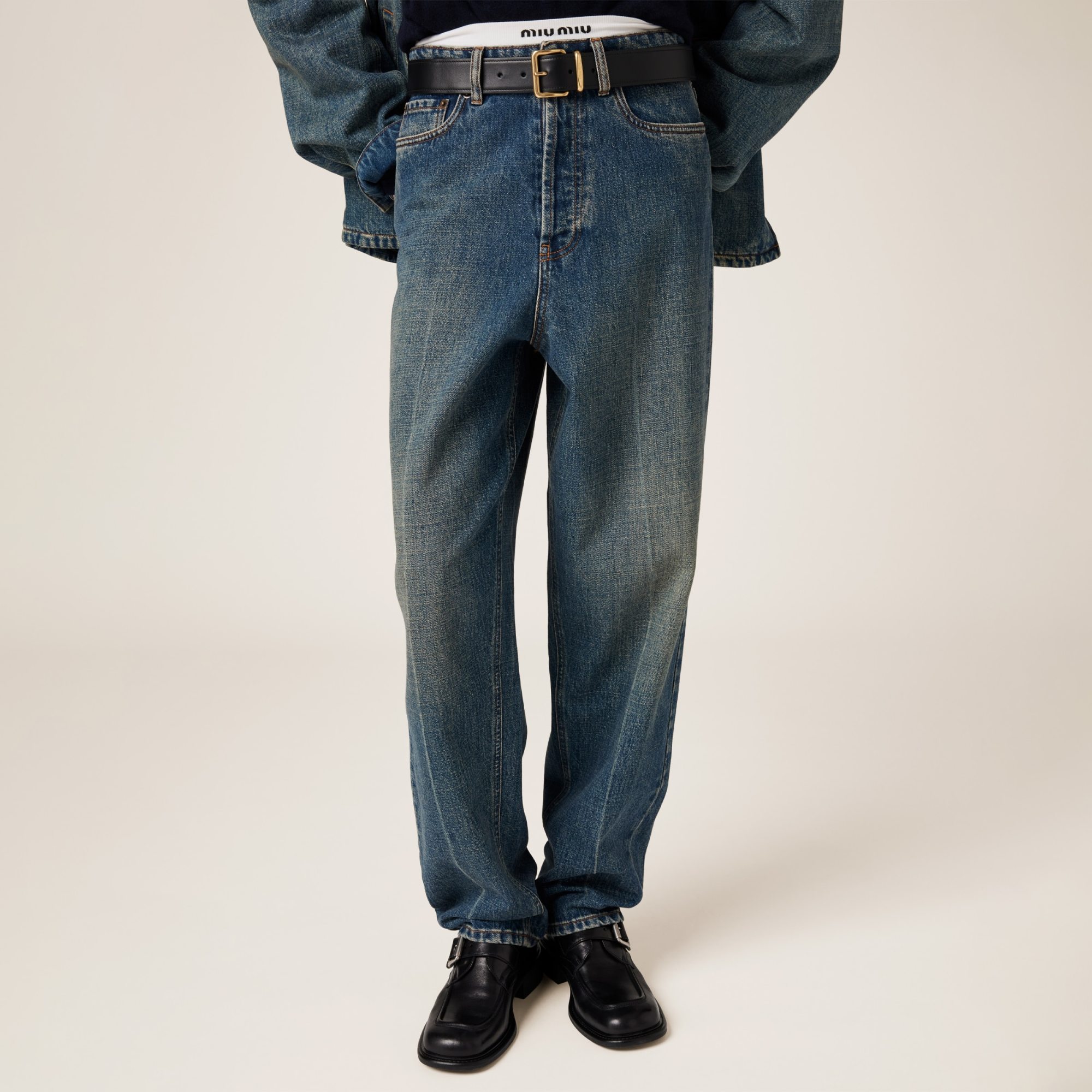 Miu Miu Denim Five-pocket Jeans In Blue