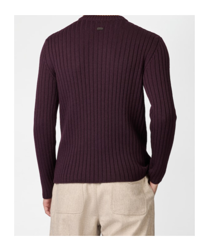 Tod's Ribbed Crew-neck Sweater In Brown