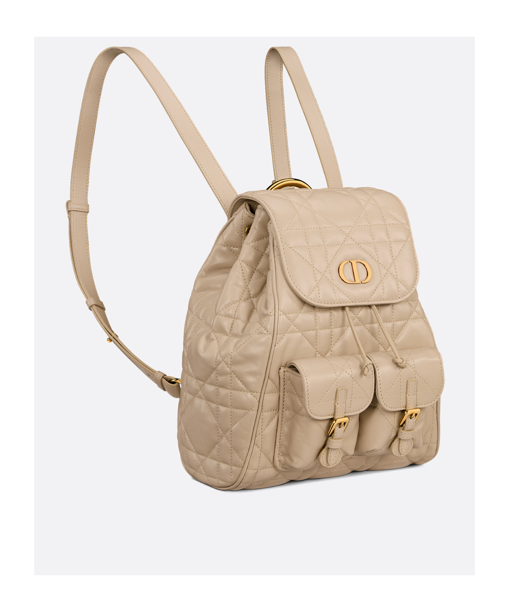 Dior Medium Caro Backpack In Rouge Beige