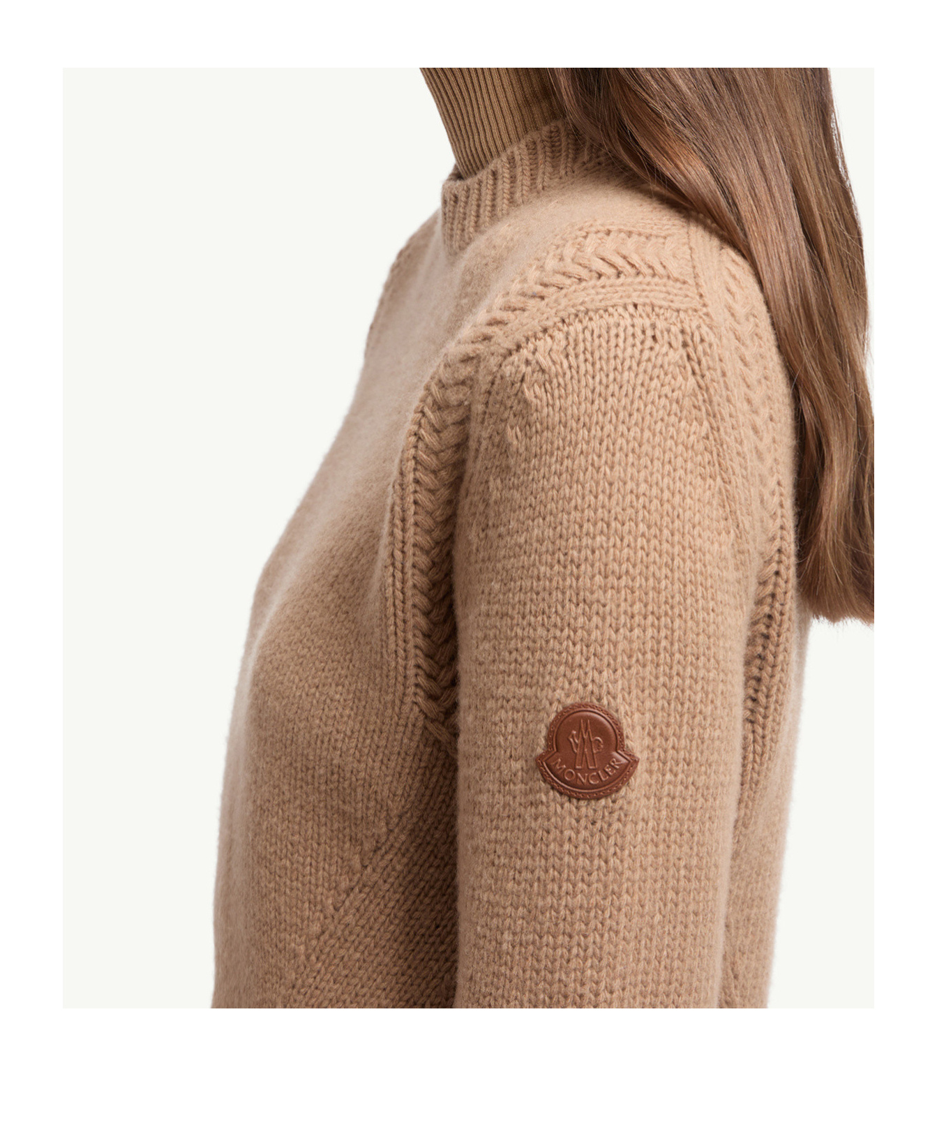 Moncler Ribbed-knit Jumper In Brown