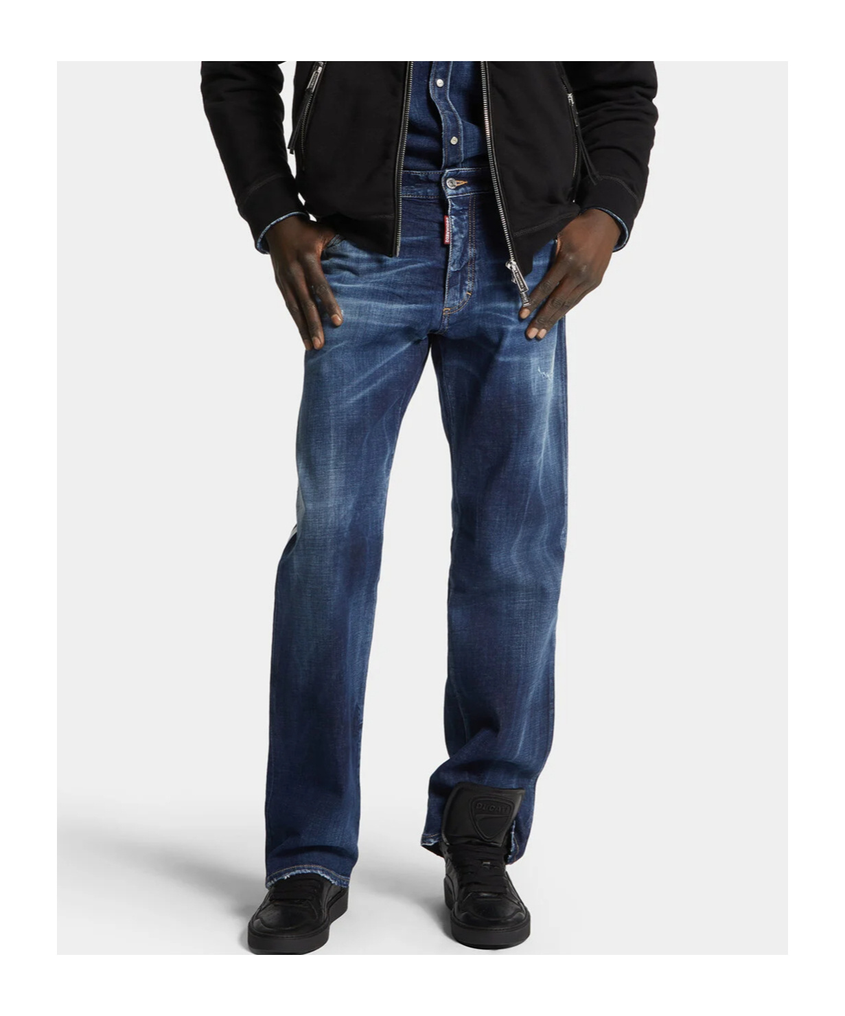 Dsquared2 Ducati X D2 Dark Moody Blues Wash The American Jeans In Blue