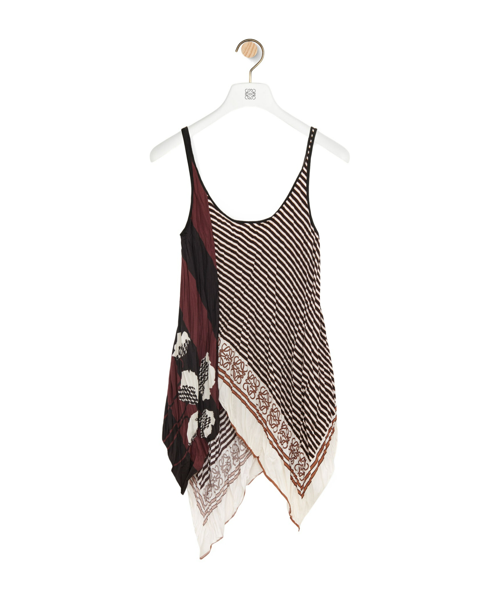 Loewe Tank Top In Crinkled Habotai In Multi