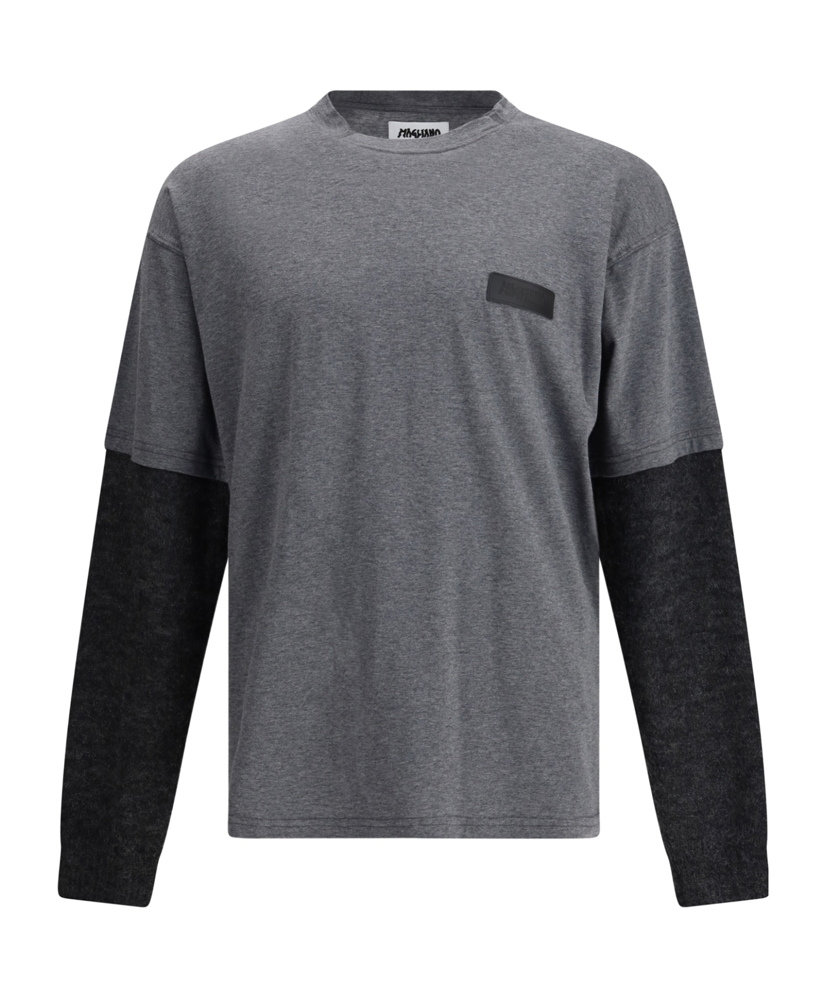 Magliano Trauma Long Sleeve In Contrast T-shirt In Gray