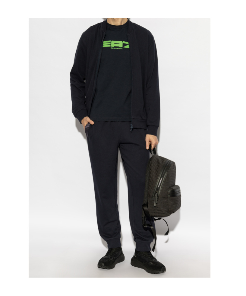 Emporio Armani Set Sweatshirt And Sweatpants In Black