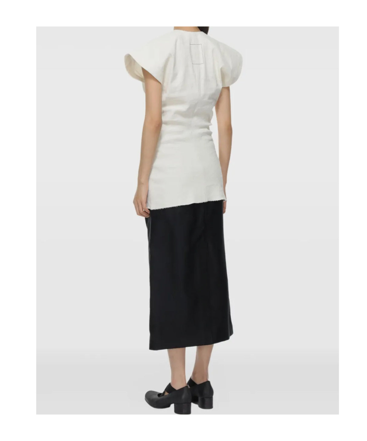 Uma Wang Oversized Drawstring Cropped Shirt In Neutral