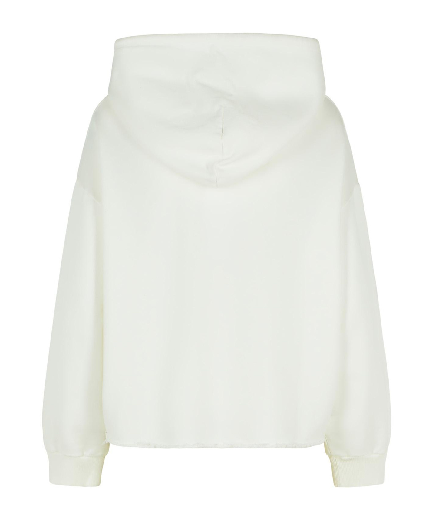 Mm6 Maison Margiela Logo Unbrushed Cotton Sweatshirt Hoodie In White