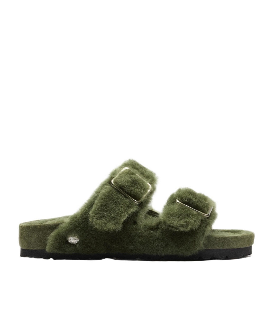 Birkenstock 1774 Arizona Shearling Sandals In Green