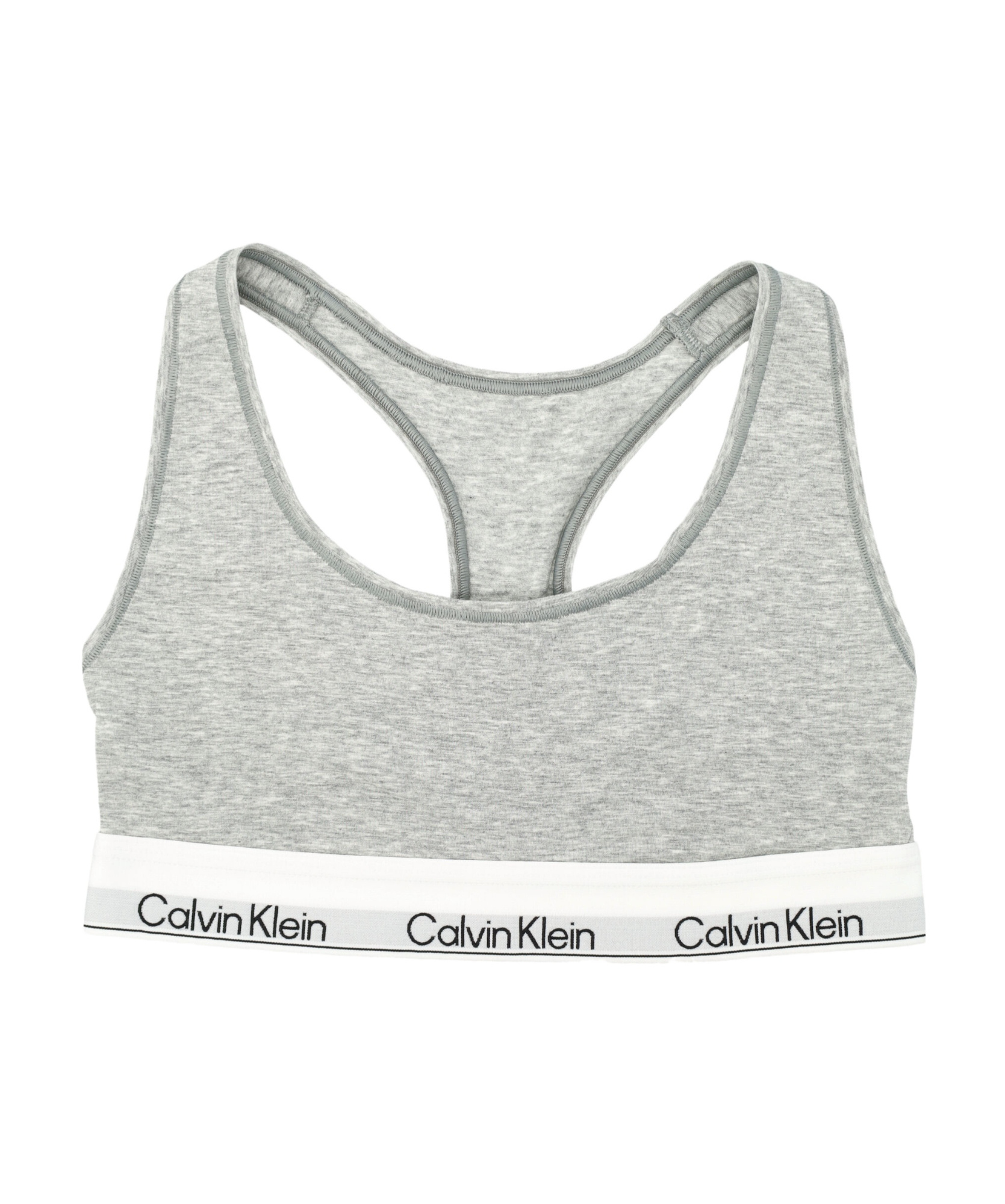 Calvin Klein Plus Size Modern Cotton Bralette In Grey Heather