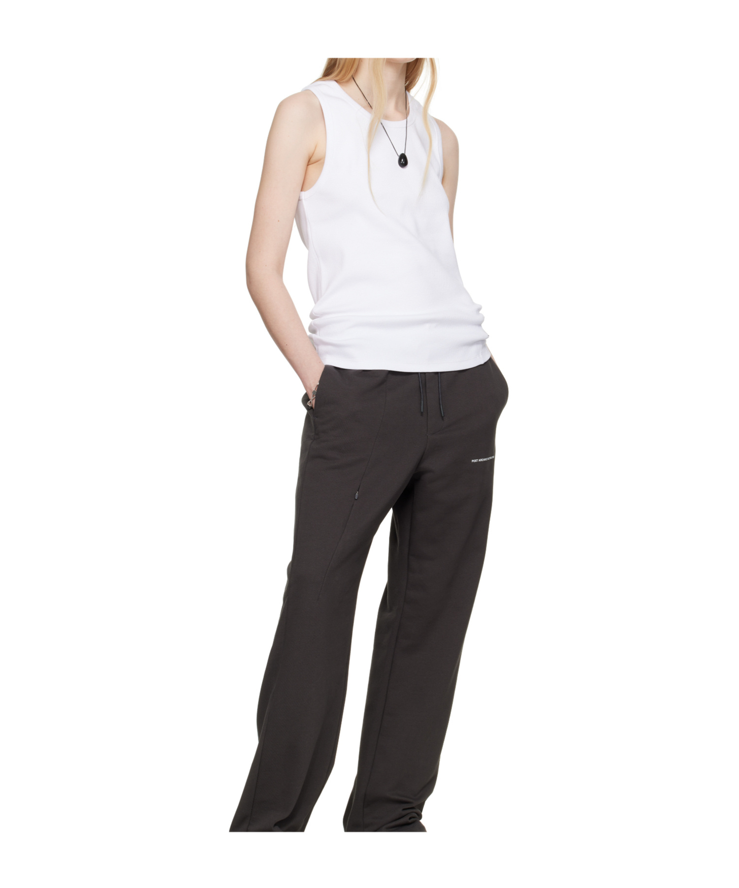 Post Archive Faction (paf) White 8.0 Right Sleeveless Tank Top In White