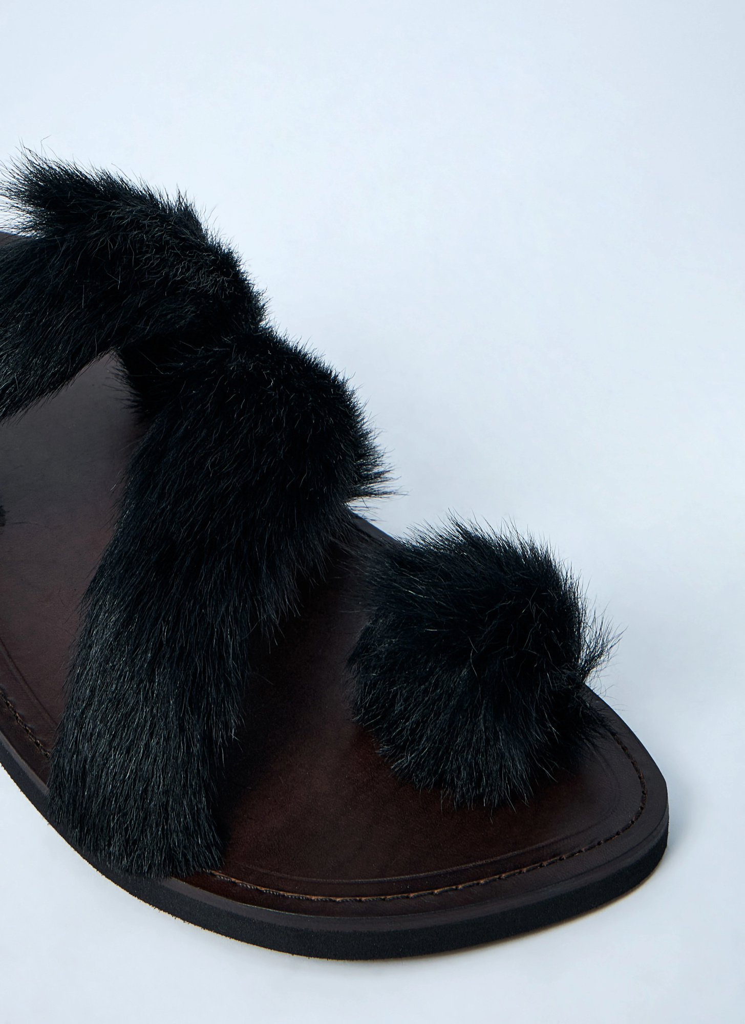 Dries Van Noten Black Open Toe Sandals