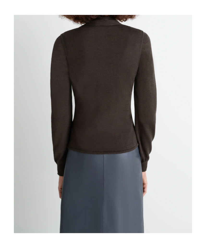Lemaire Asymmetric Sleeveless Cardigan In Black