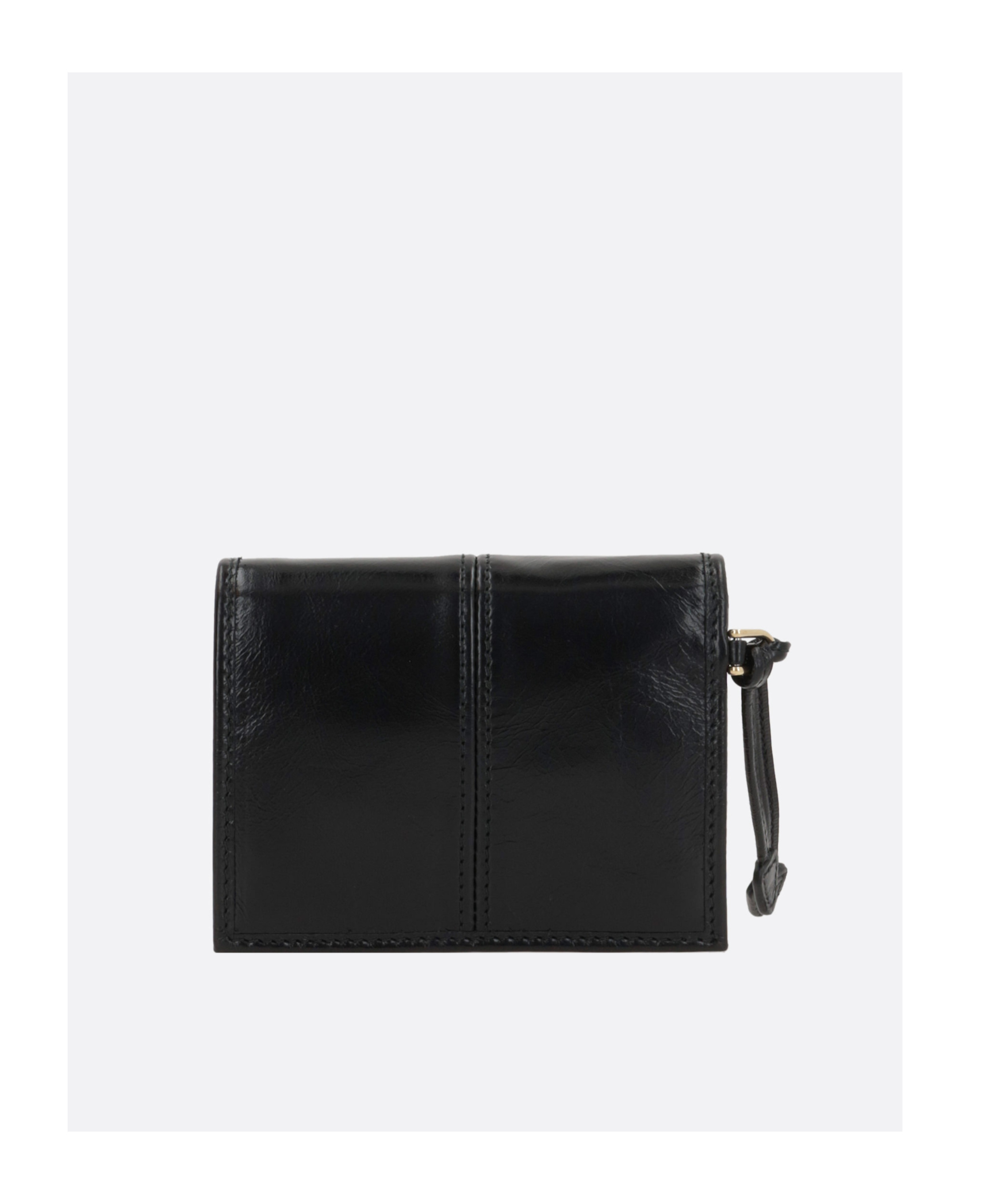 Prada Small Snap Wallet In Black