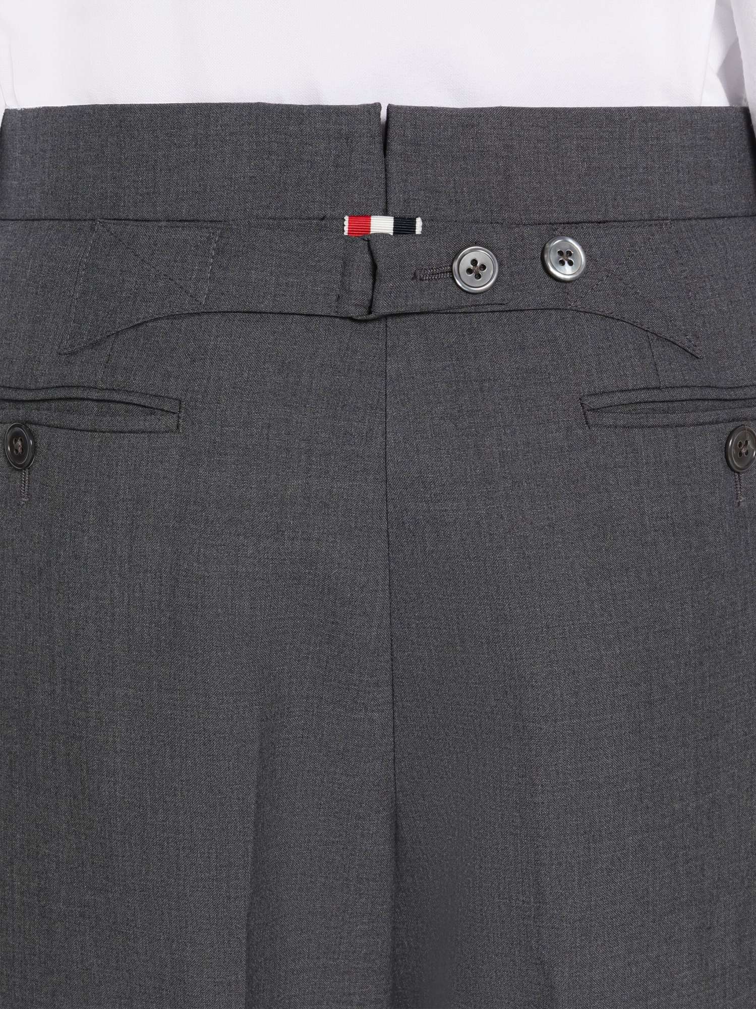 Shop Thom Browne 4-bar Stripe Cropped Wool Trousers In Black