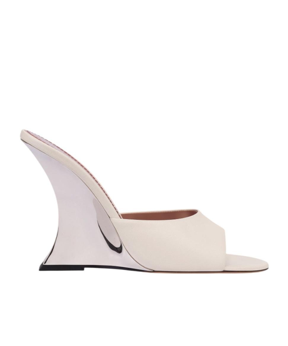 Paris Texas Nina Mule 105mm Heel Open-toe Mules In White