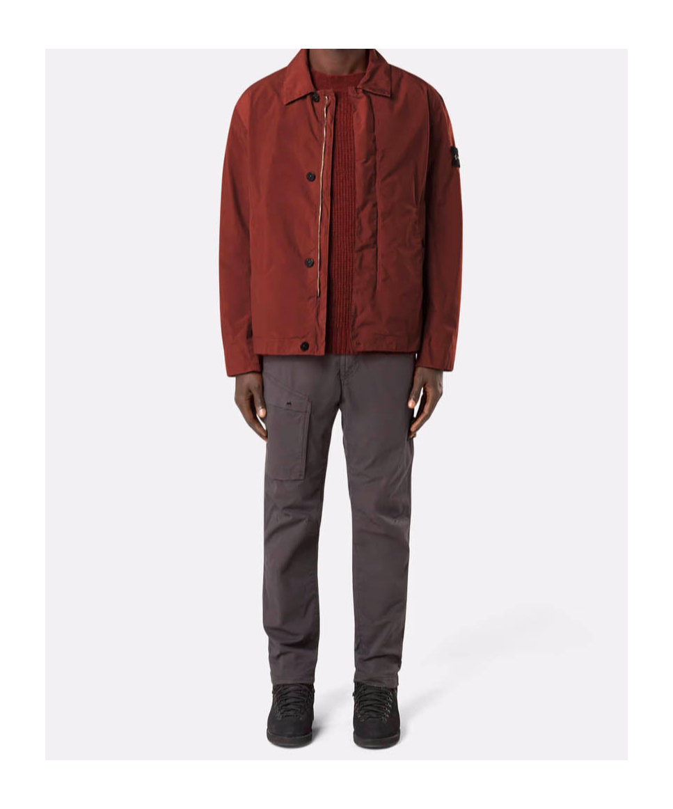 Stone Island Jacket With Matt Appearance And Anti-drop In Copper