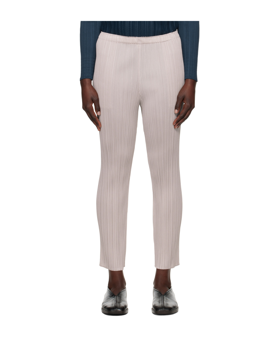 Issey Miyake Elastic Waist Casual Pants In Nude