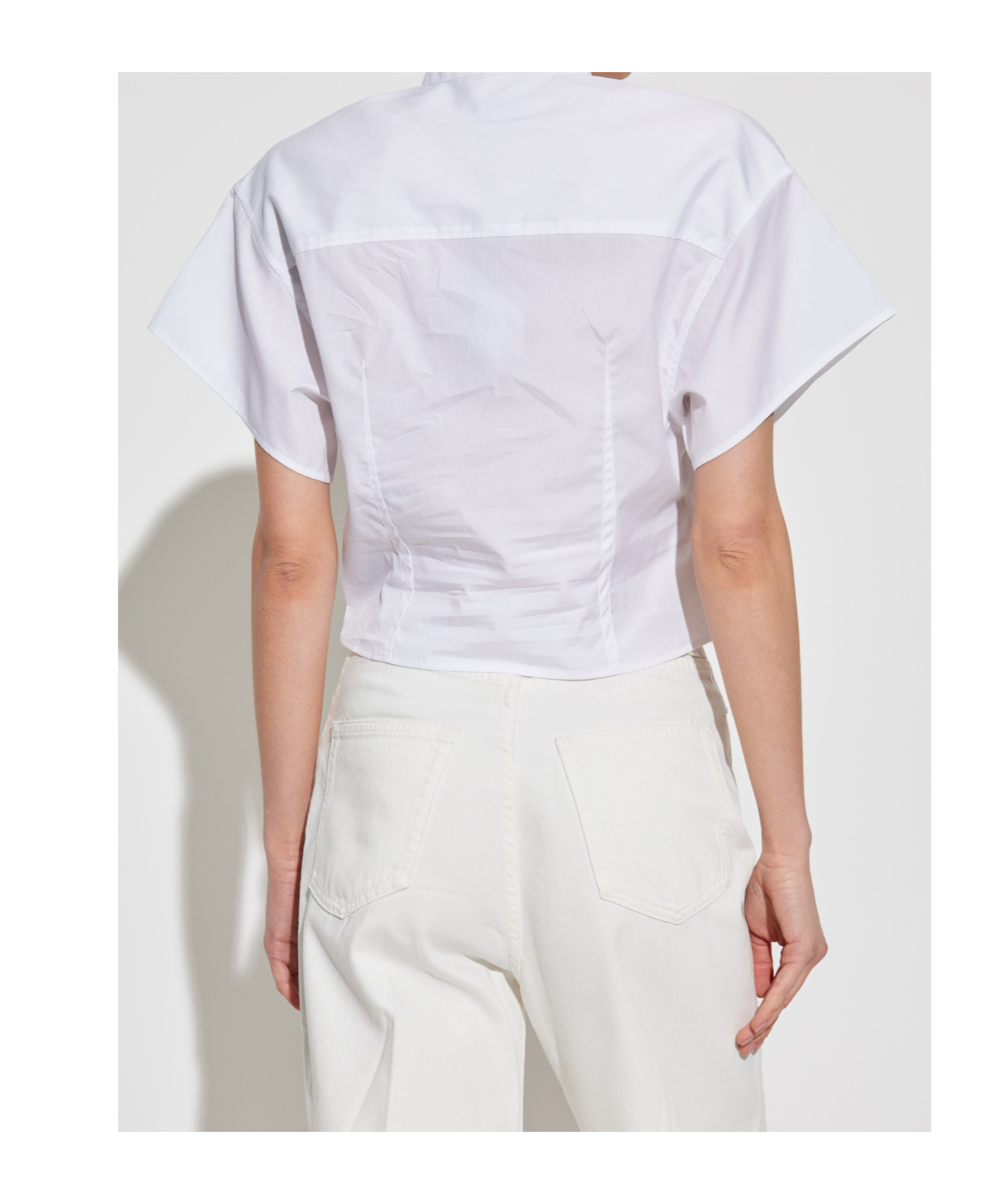 Rag & Bone Gretchen Short Sleeve Poplin Button-up Shirt