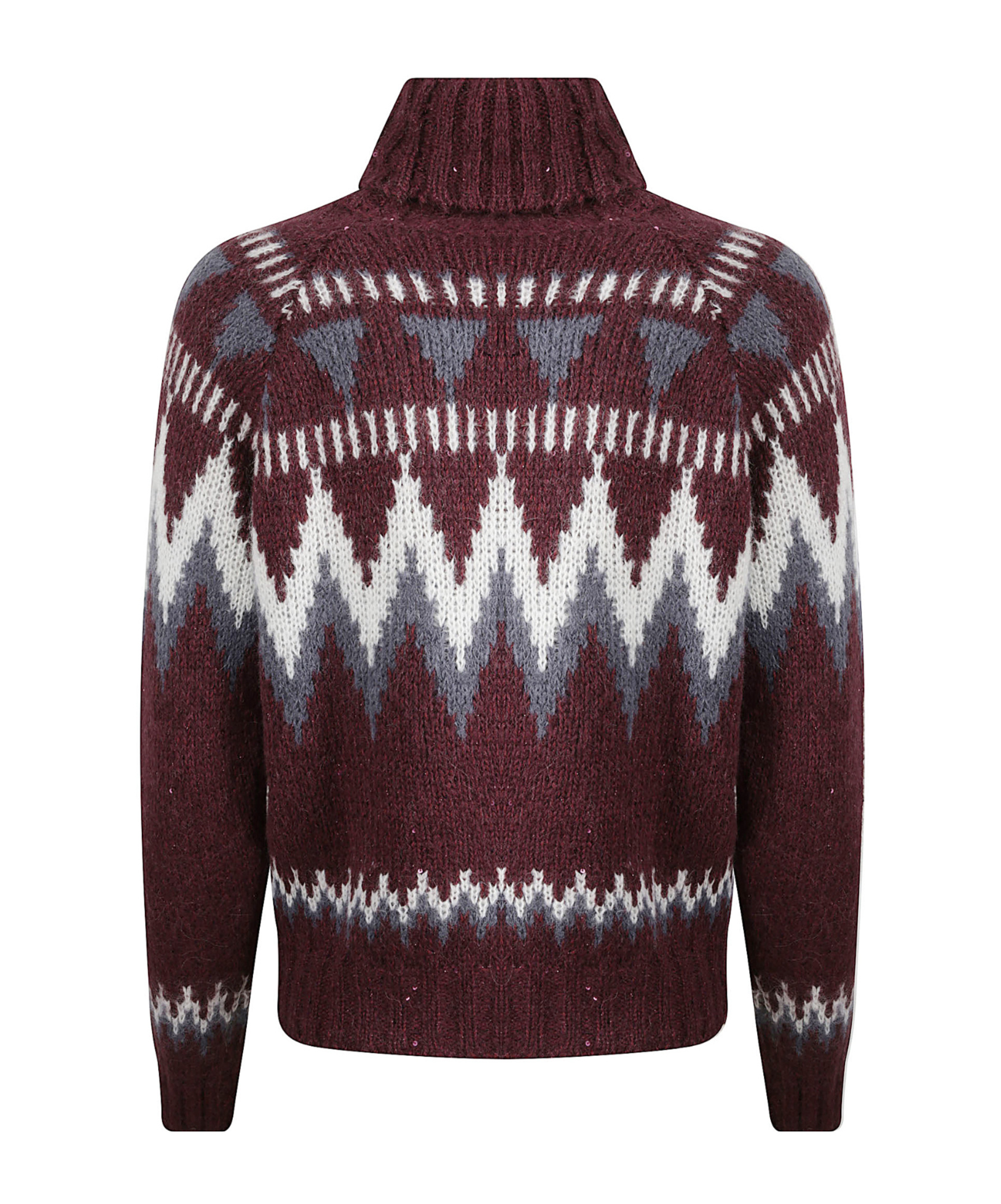 Eleventy High-necked Knitted Sweater In Red