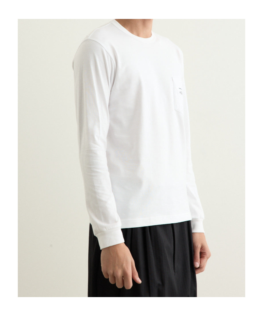 Comme Des Garçons Logo-print Patch-pocket T-shirt In White
