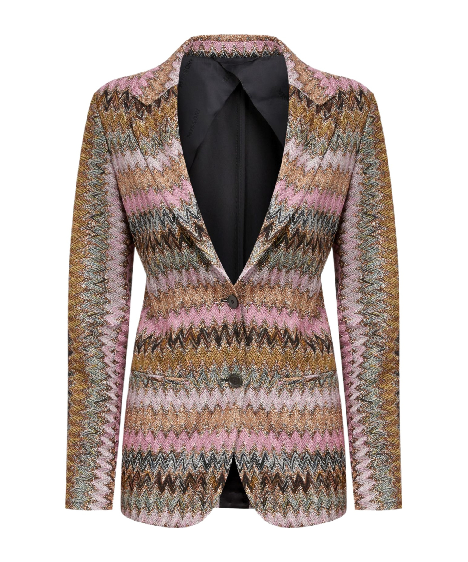 Missoni Lapel Long-sleeved Suit Jacket In Multicolor