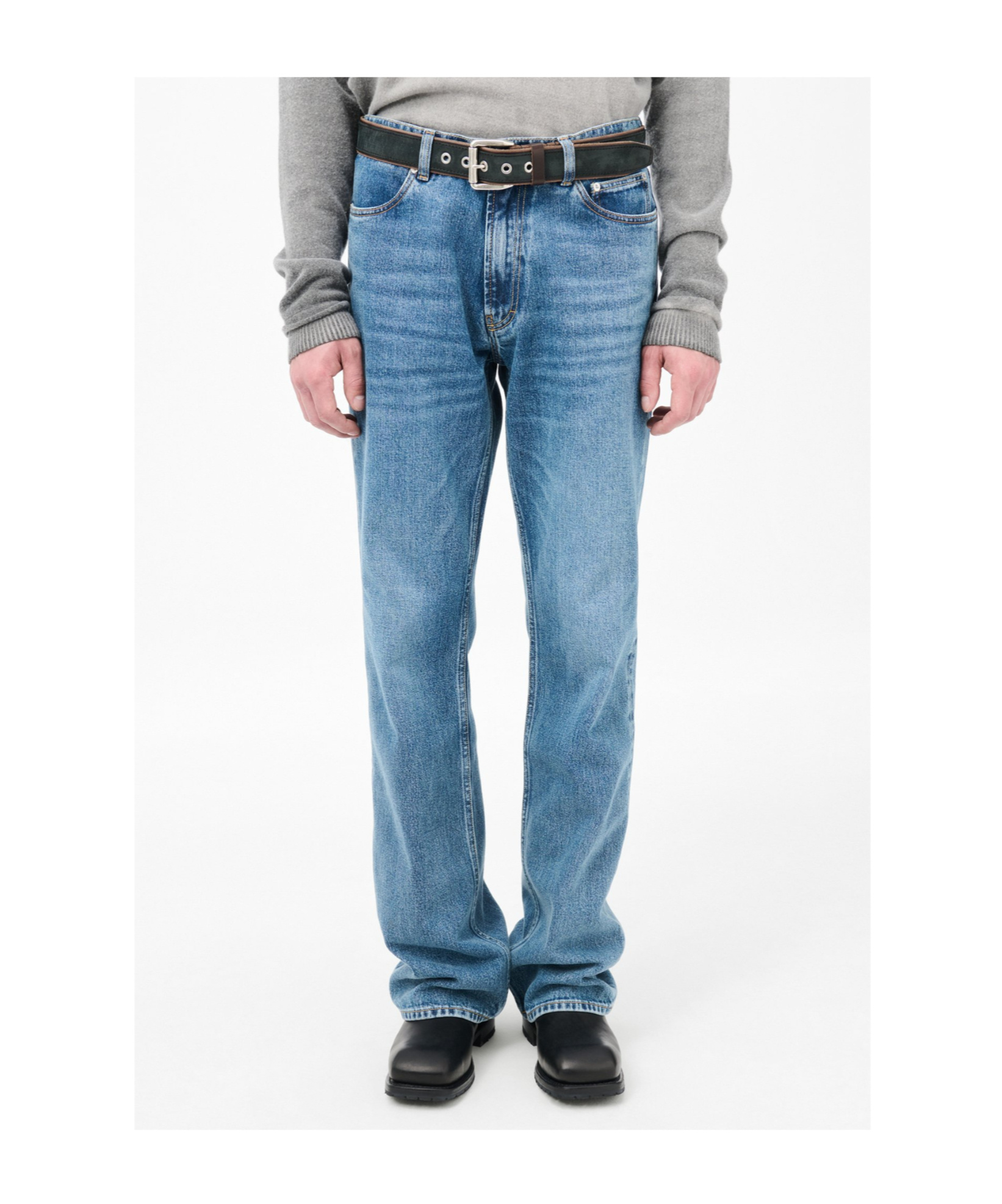 Our Legacy Belt Loop Denim Trousers In Blue