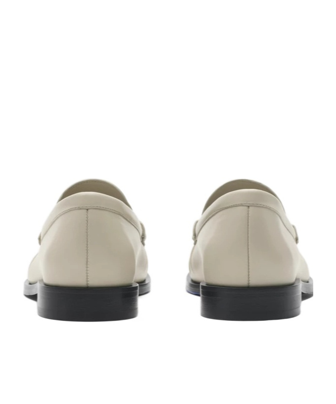 Burberry Cadet Grained Calf Leather Penny Loafers In Neutral