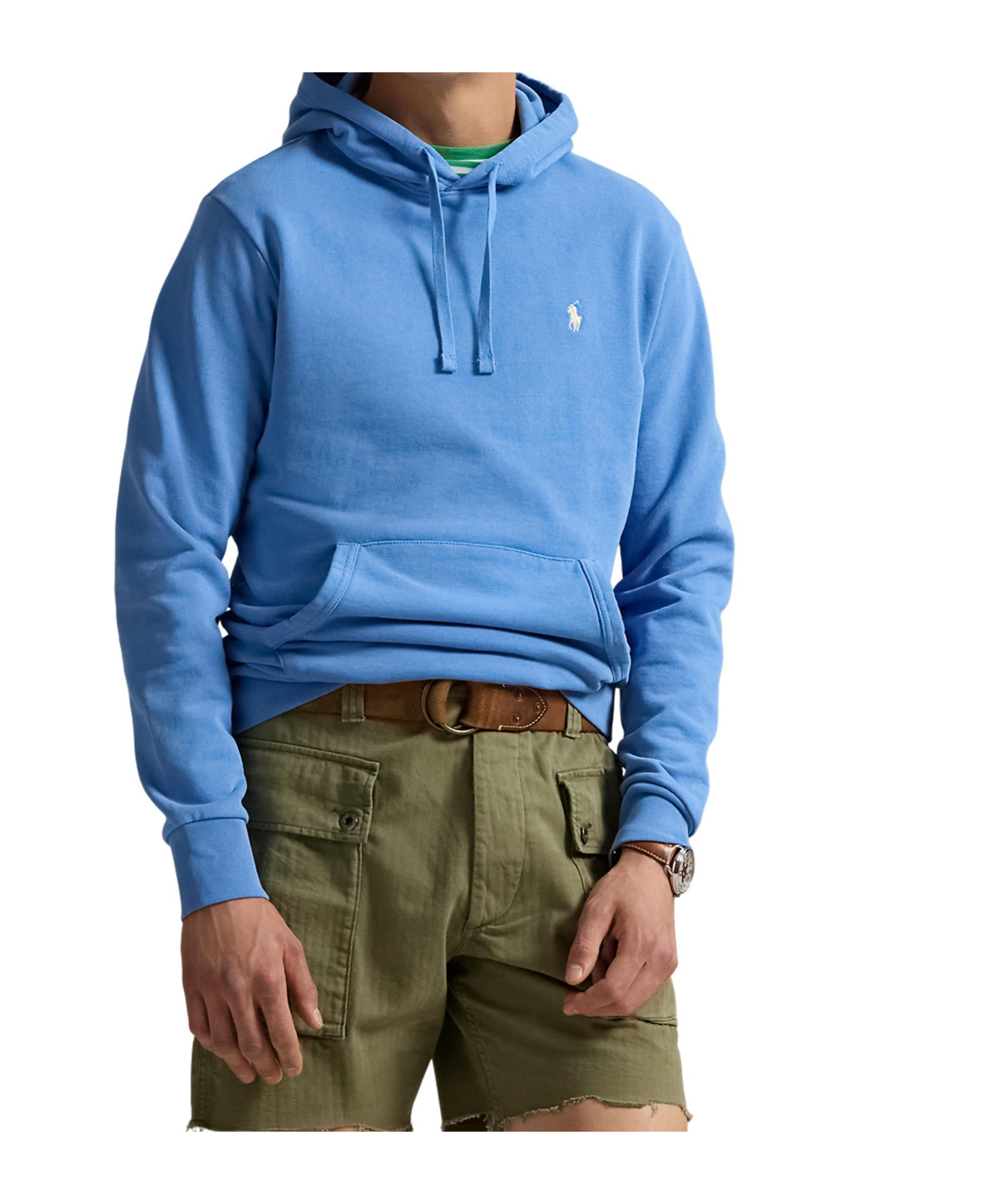 Shop Polo Ralph Lauren Polo Pony-embroidered Hoodie In Blue