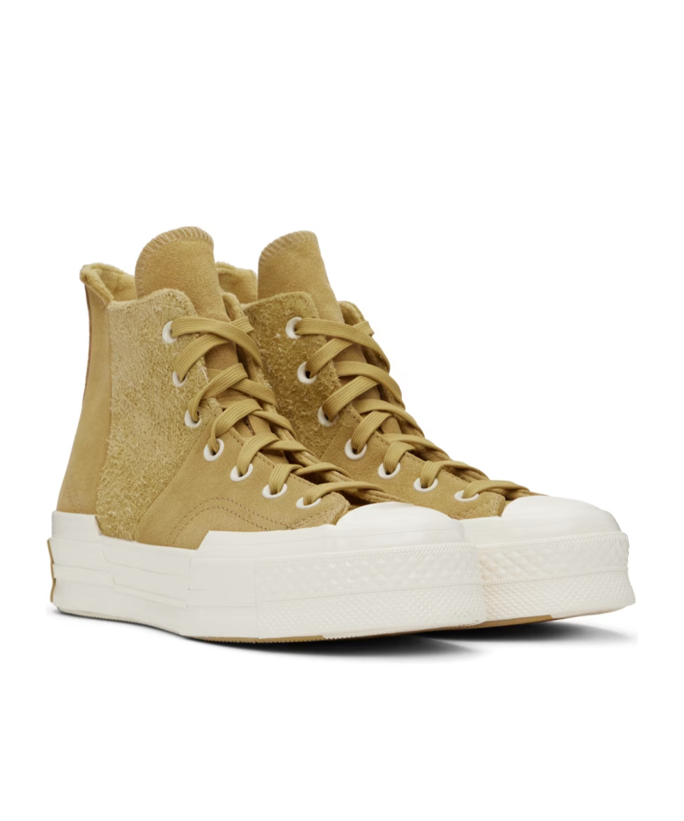 Converse Chuck 70 Plus Suede High-top Casual Shoes In White
