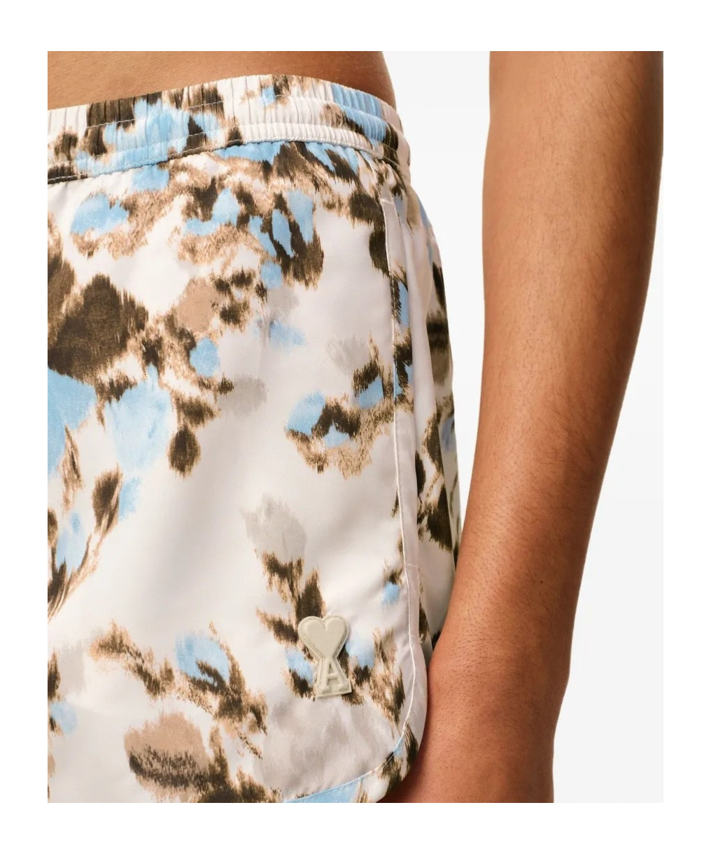 Ami Alexandre Mattiussi Printed Shorts In Pink