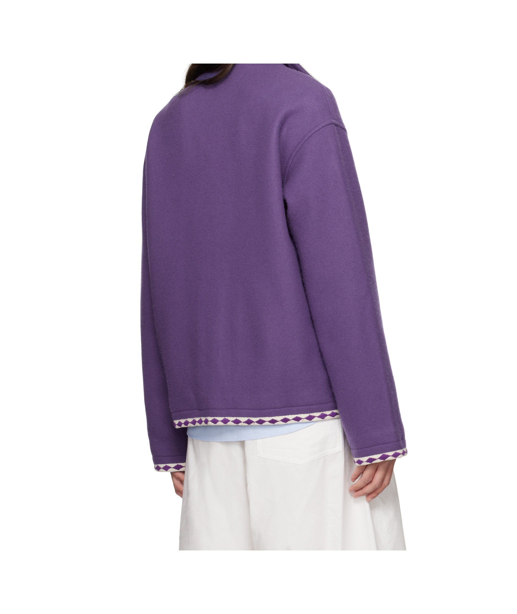 Bode Long Sleeve Casual Jacket In Purple