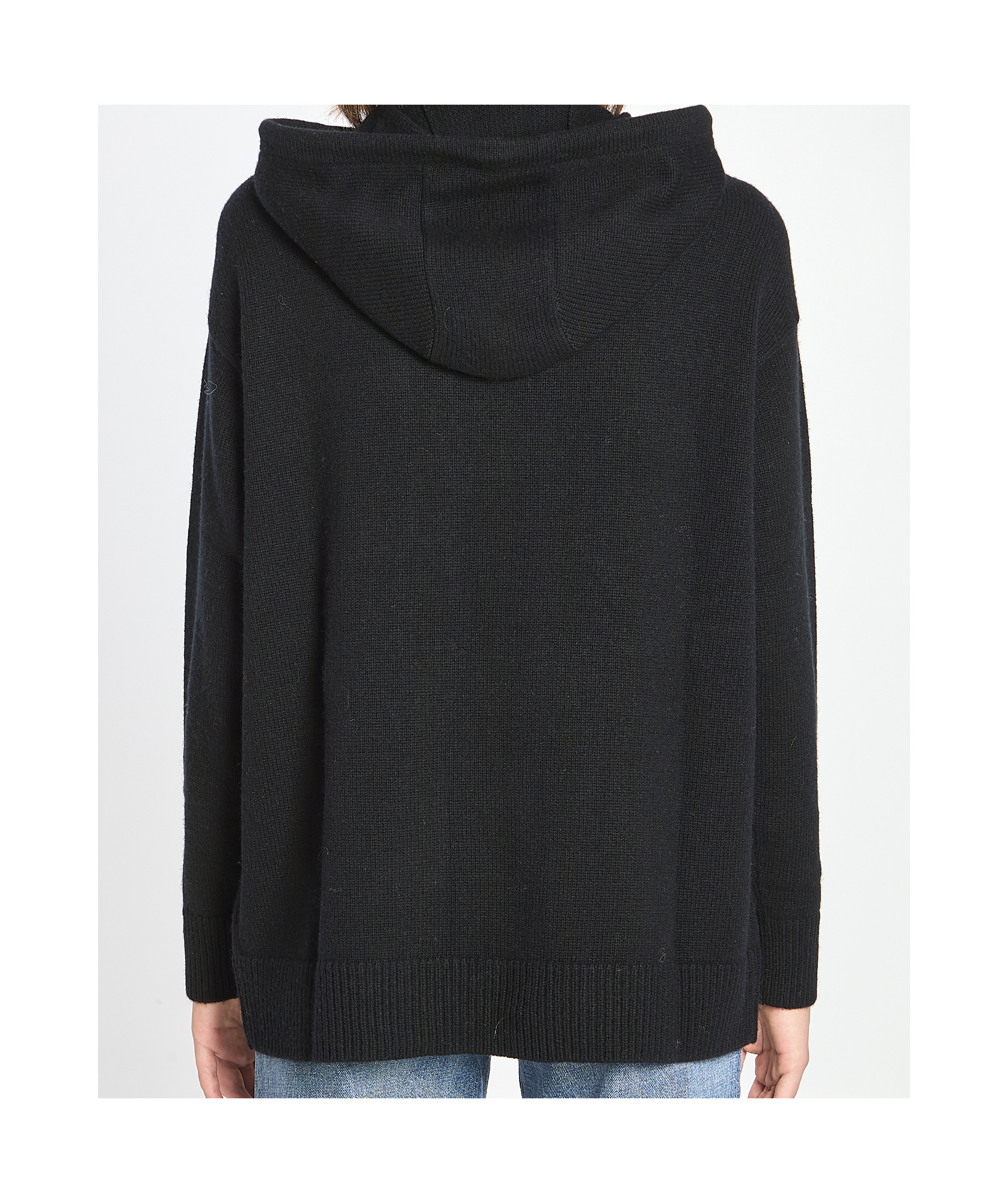 Max Mara Sweatshirt In Wool And Cashmere In Black