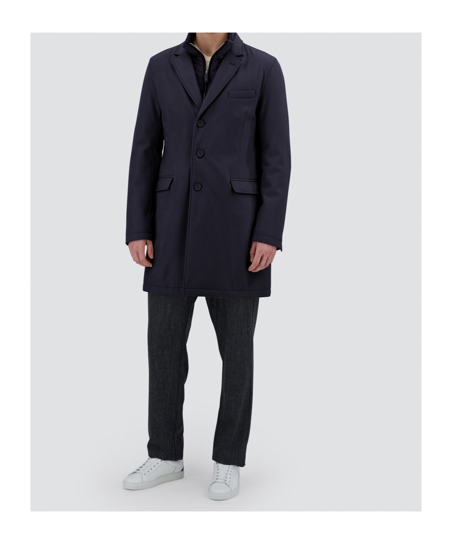 Herno Wool Beaver Coat In Black
