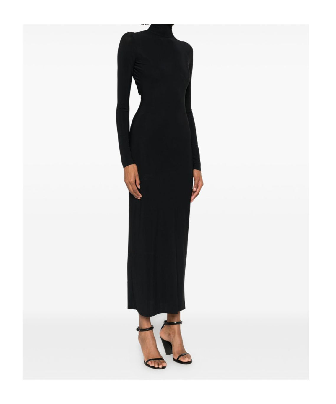 Amazuìn Maxi Dress With Open Back In Black