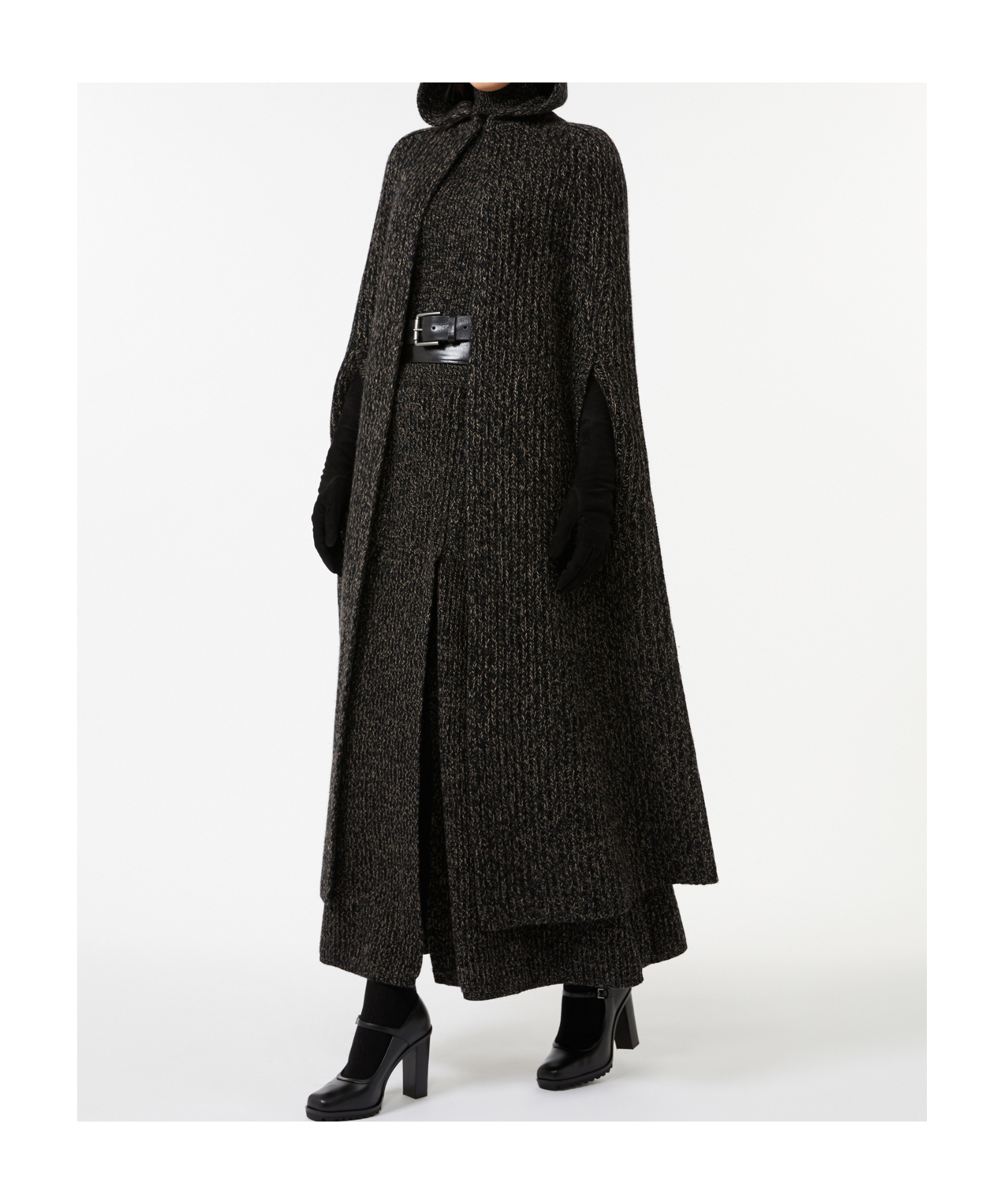 Max Mara Ribbed Wool And Cashmere Flared Skirt In Brown