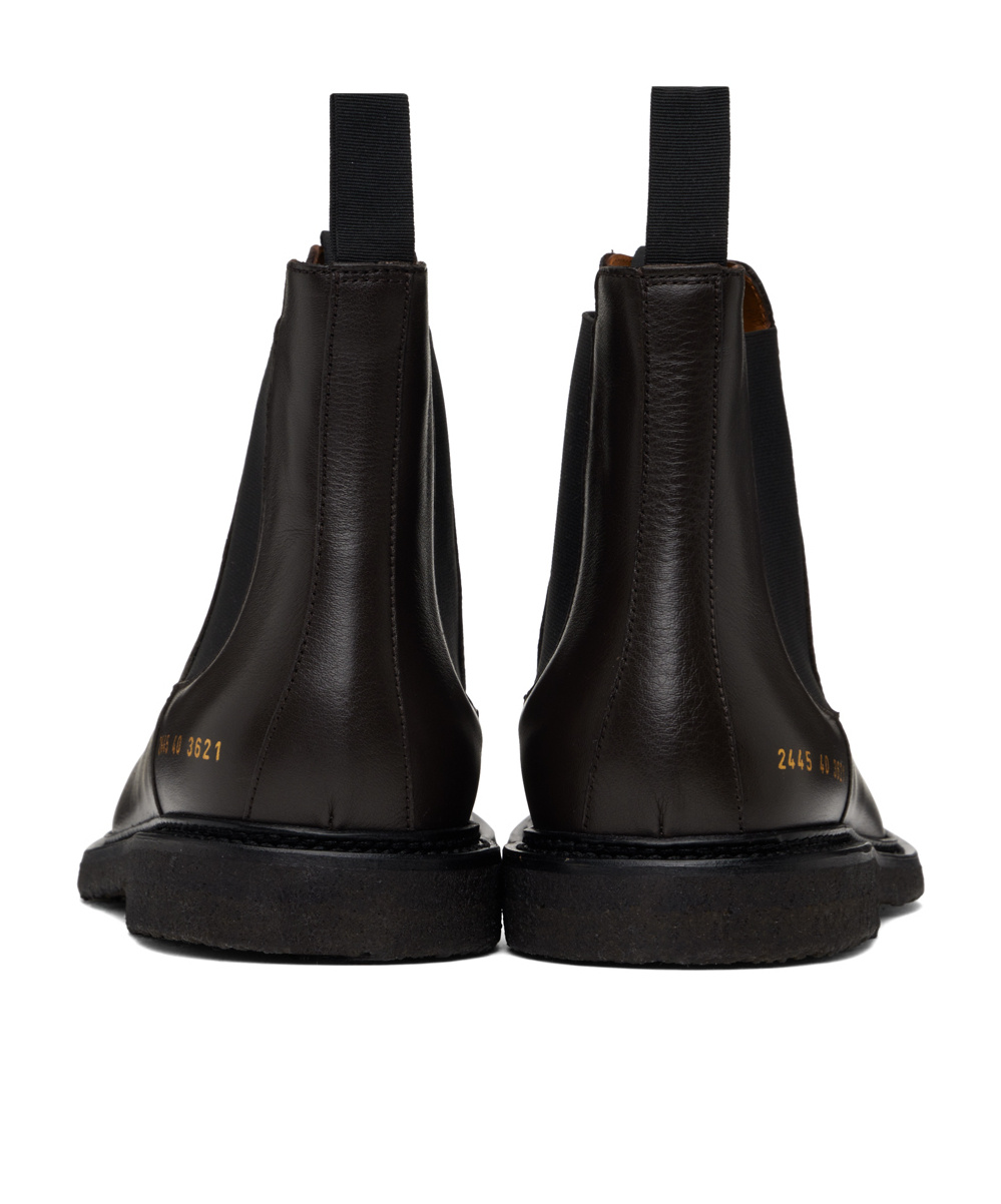 Common Projects Elastic Side Stitching Boots In Black