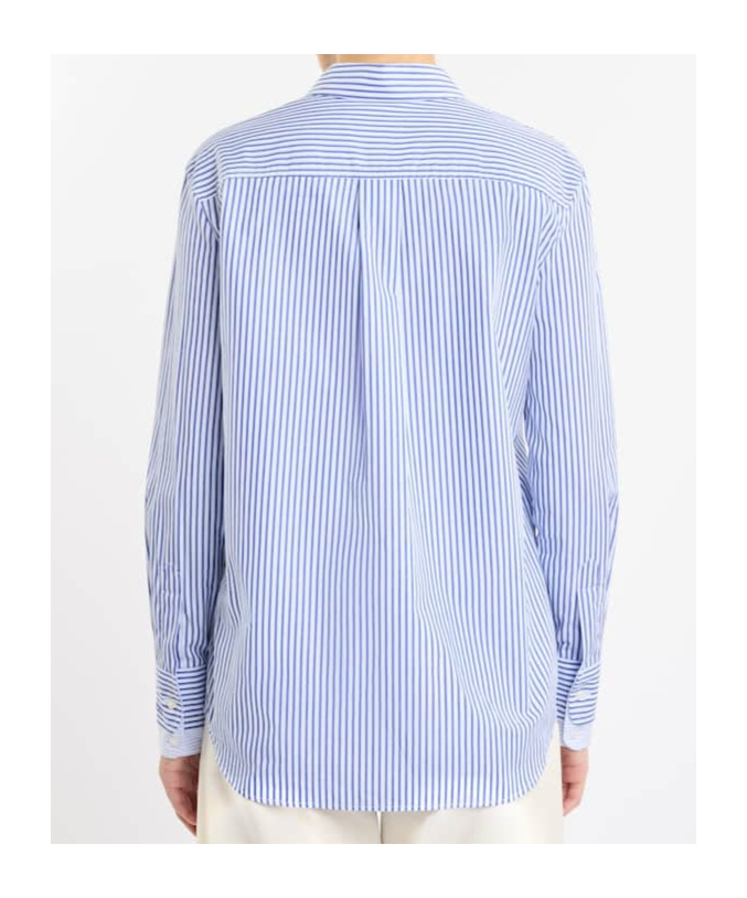 Fay Striped Cotton Shirt In Blue