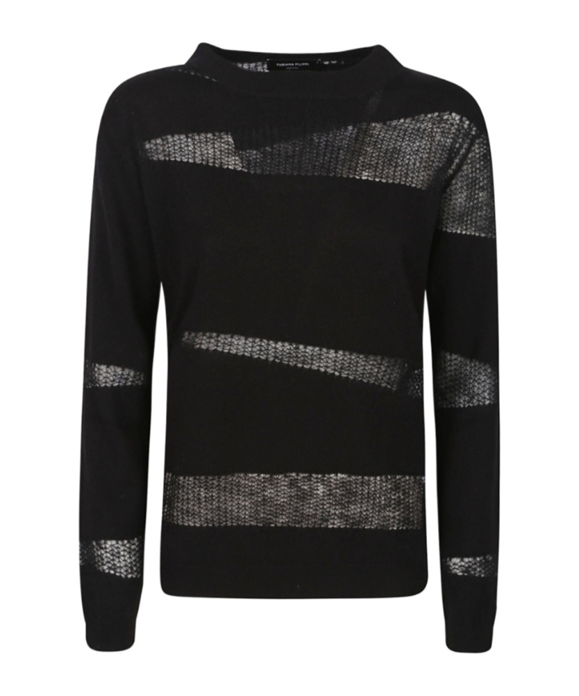Fabiana Filippi Round Neck Sweater In Black
