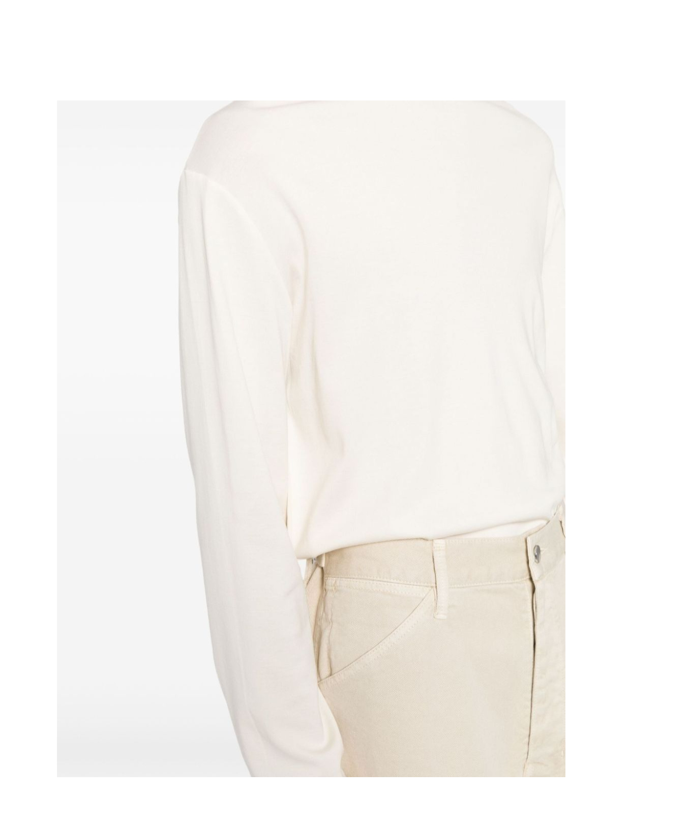 Lemaire Turtleneck Long-sleeve Sweater In White