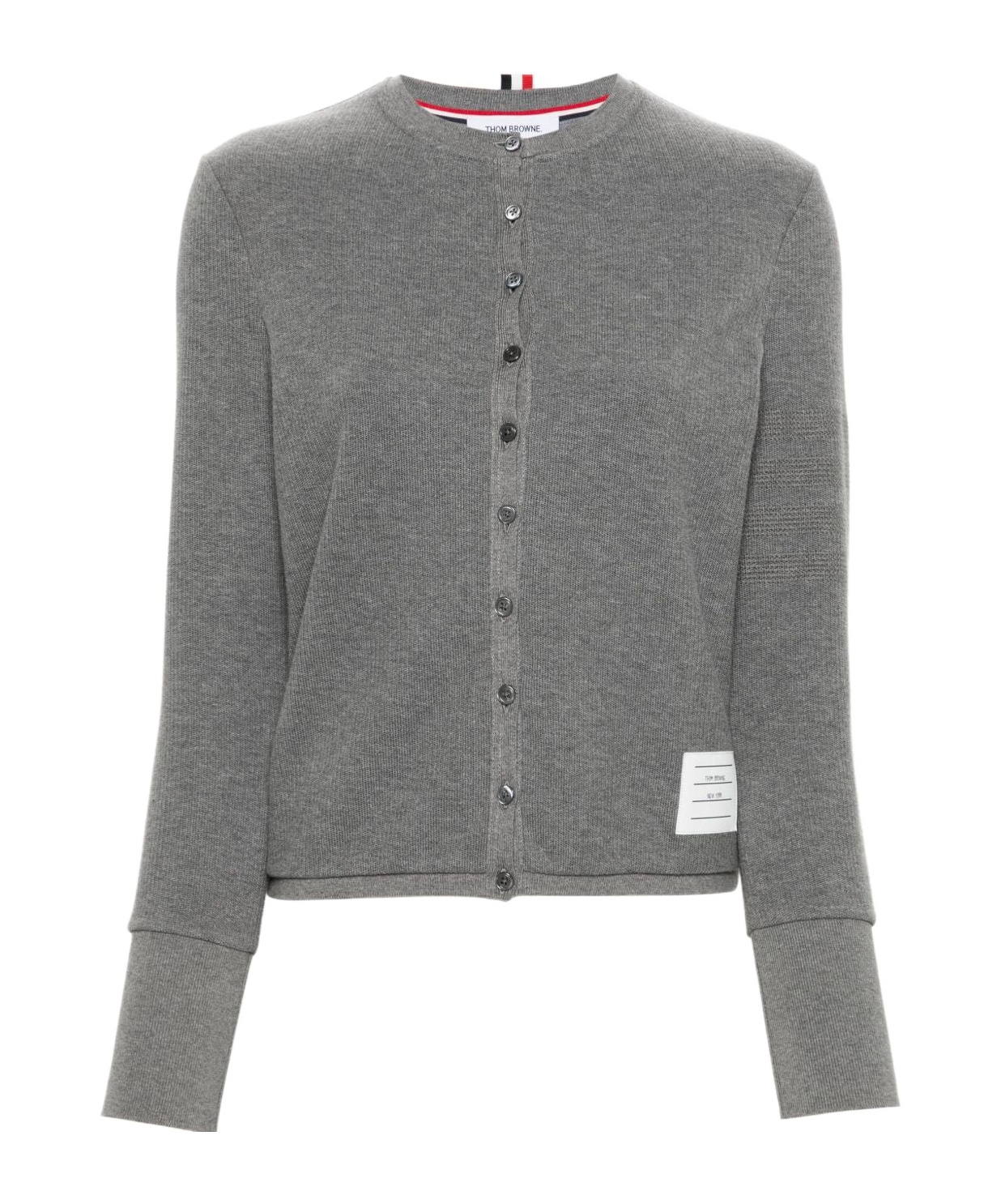 Thom Browne Long-sleeved Cardigan In Gray