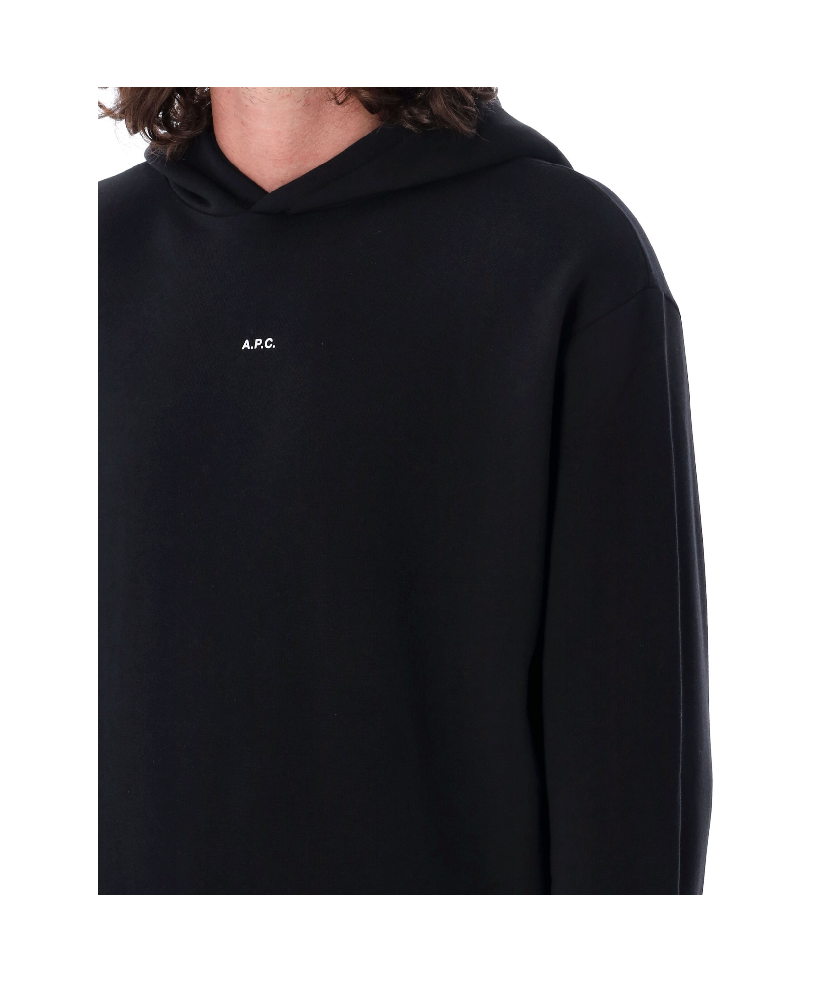 Apc A.p.c. Sweatshirt With Micro Logo In Black