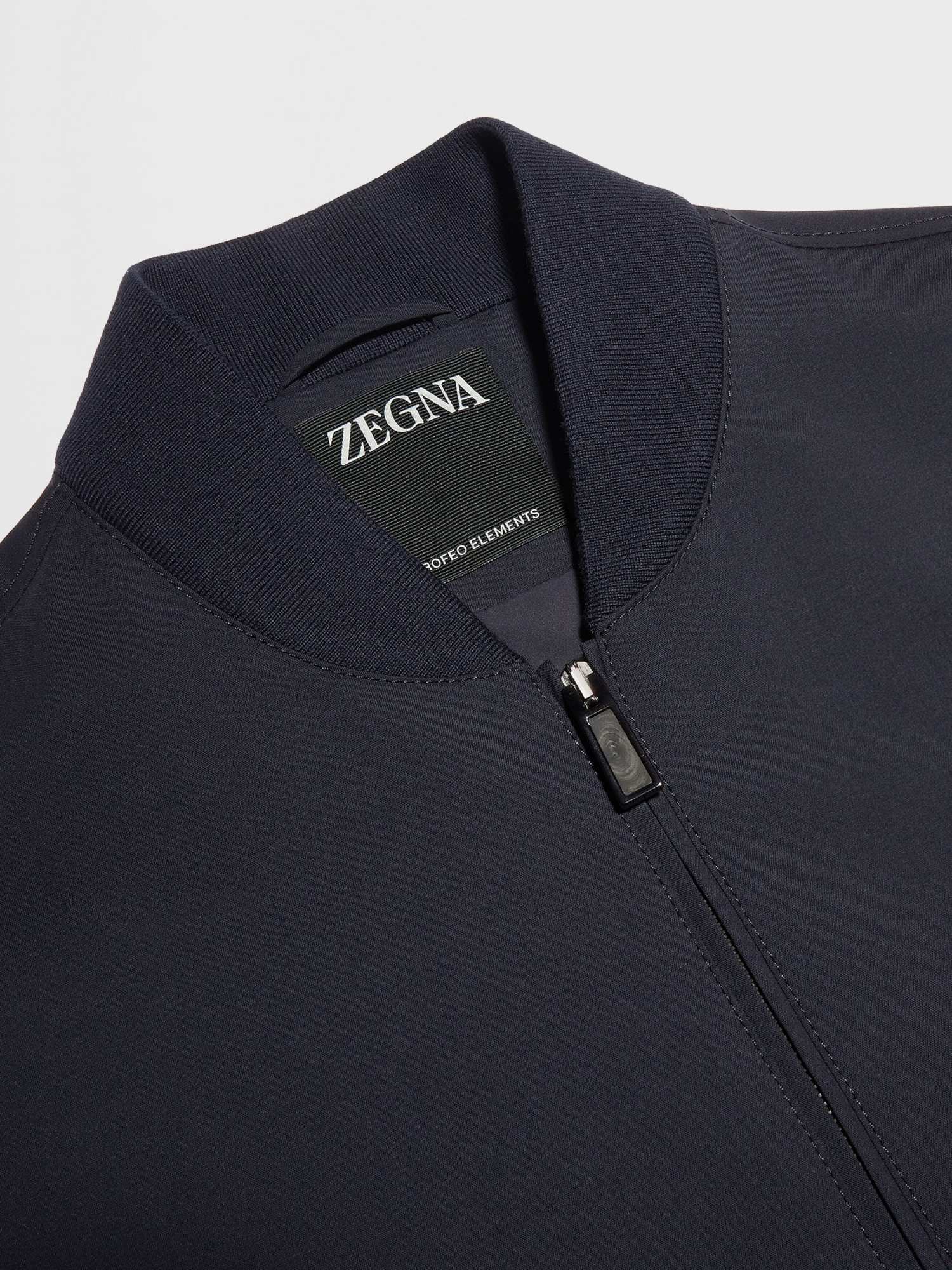 Shop Zegna Zipped Bomber Jacket In Black