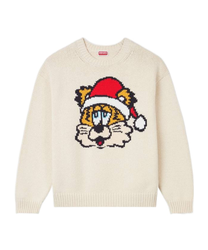 KENZO 'KENZO VERDY MARKET' GENDERLESS JUMPER IN WOOL AND COTTON